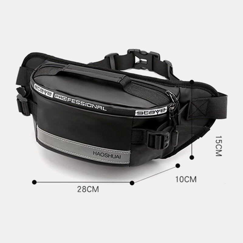 Men Waterproof Anti theft Reflective Outdoor Chest Bag Belt Waist