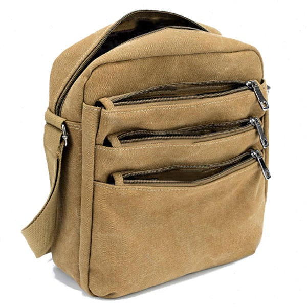 Men's Canvas Outdoor Crossbody Bag - Multi-Function Shoulder Bag