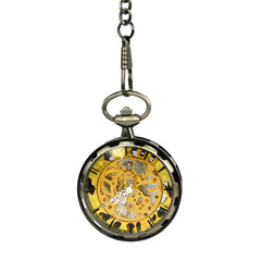 Coverless Hollow Gold Luxury Mechanical Watch Pocket Watch