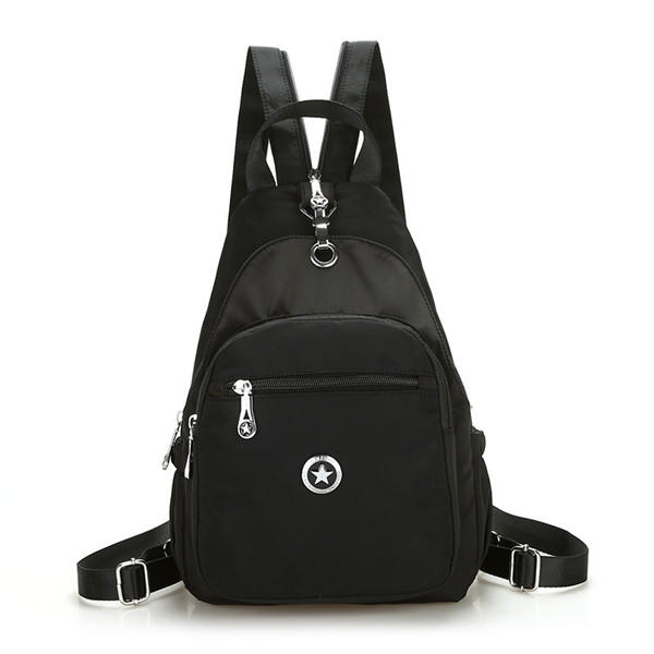 Women Nylon Light Chest Bags Outdoor Shoulder Sports Backpack