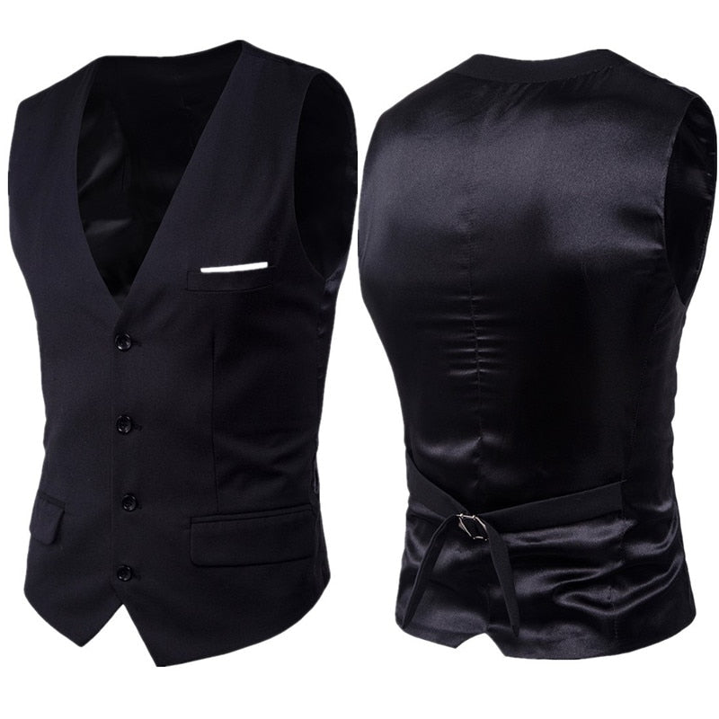Men'S Business Casual Slim Vests Suits