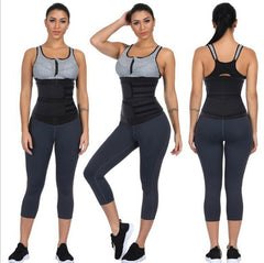 Waist Trainer Vest Large Size Body Shaper Sweat Waist Trainer Corset Sports Spandex Yoga Gym Workout Pilates Adjustable Tummy Fat Burner Hot Sweat Yoga Belts Fitness Belts For Men Women / Adults