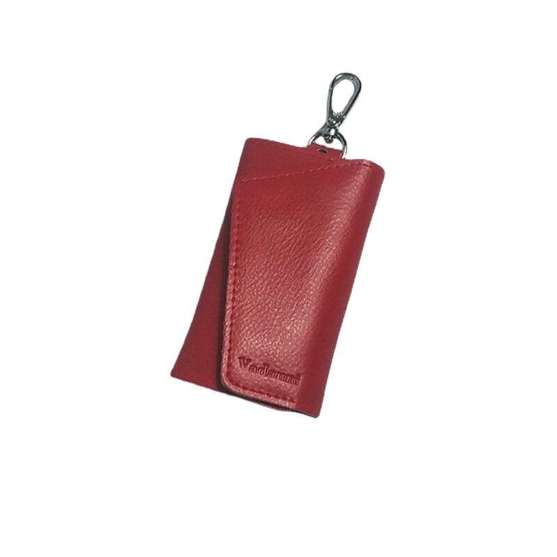 Men Genuine Leather Retro Fashion Car Key Storage Bag Hanging Keychain Wallet