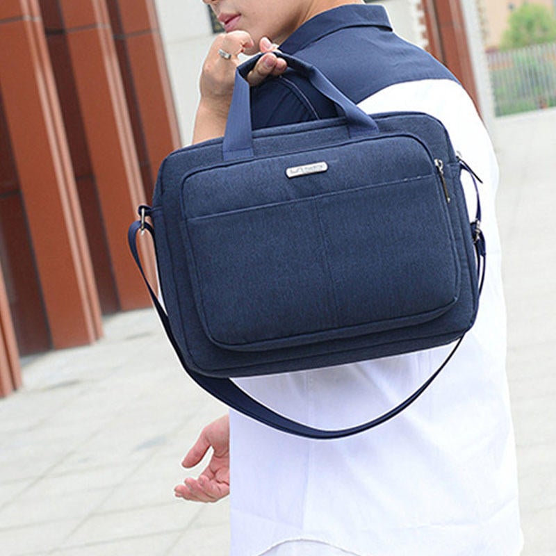 Men Large Capacity Oxfords Waterproof Handbag Shoulder Bag Crossbody Bag