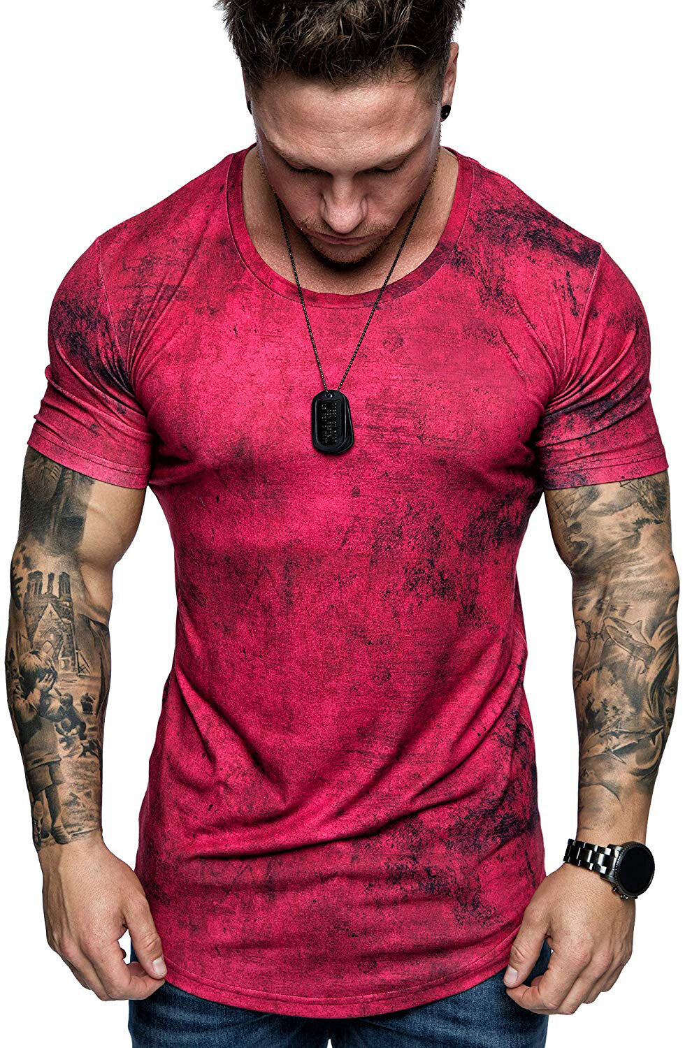 Summer Casual Short Sleeve T-shirt for men Breathable Quick-Dry Fitness Casual Shirts