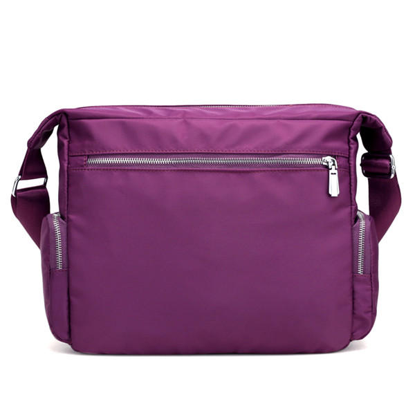Multilayer Zipper Pockets Nylon Shoulder Bags Outdoor Sports Waterproof Crossbody Messenger Bag