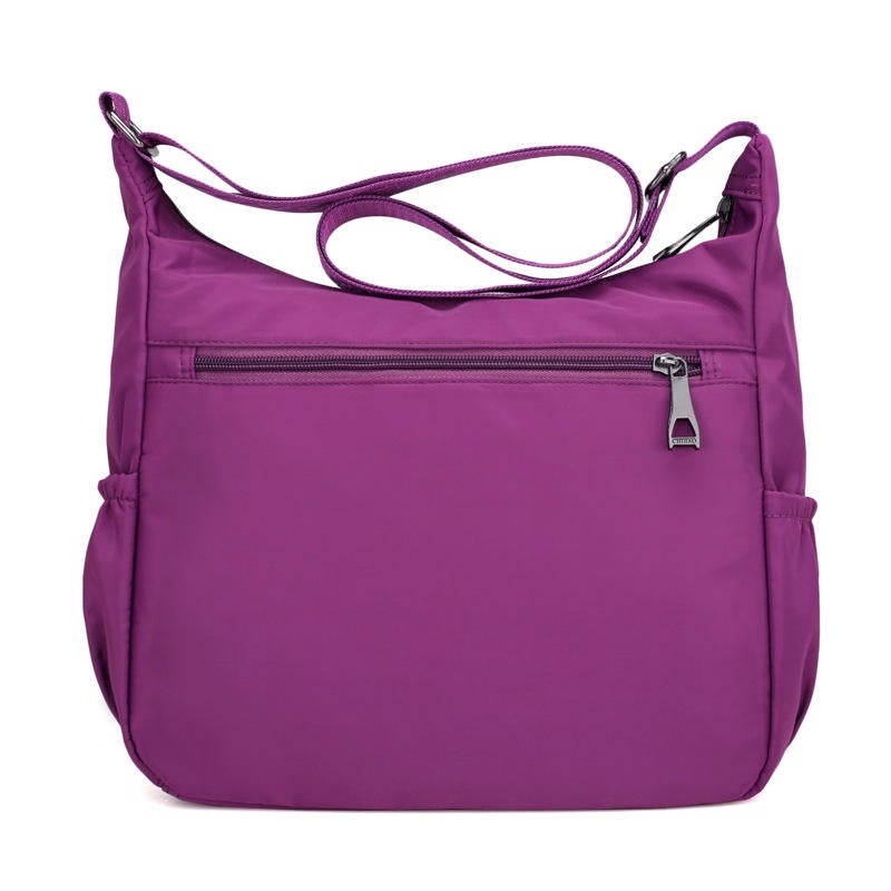 Women Nylon Light Shoulder Bags Multi Pockets Waterproof Crossbody Bag