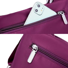 Women Waterproof Multi-Carry Multi-pocket Solid Crossbody Bag Backpack