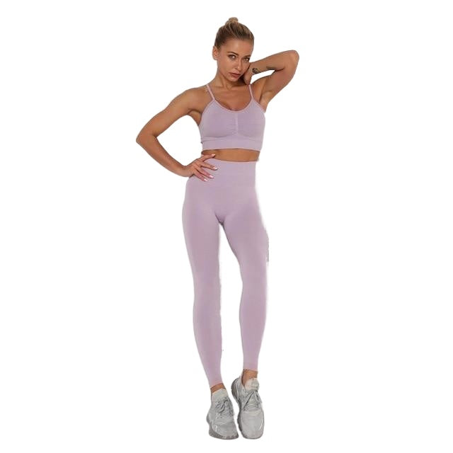 Quick-drying Sexy Ladies' Breathable Seamless Nylon Yoga Outfit