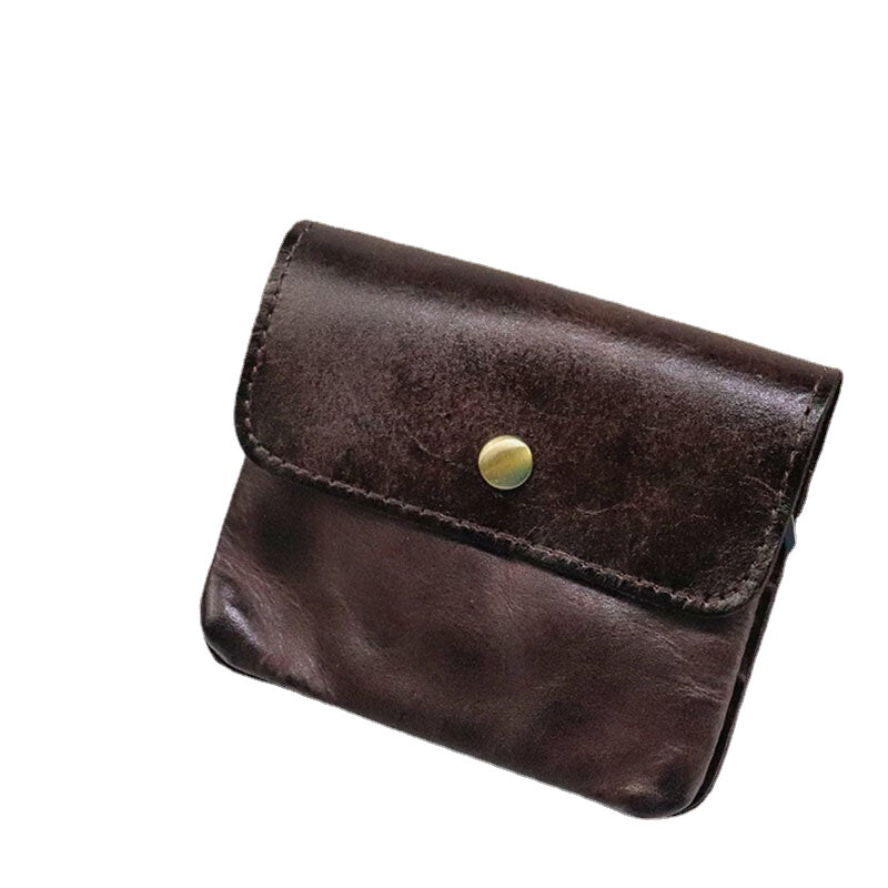 Unisex Genuine Leather Multi-card Slot Card Holder Multifunction Coin Purse Cowhide Small Wallet