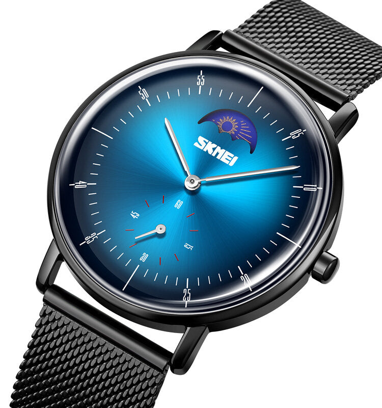 Fashion Business Stainless Steel Watch Strap 3ATM Waterproof Male Quartz Watch