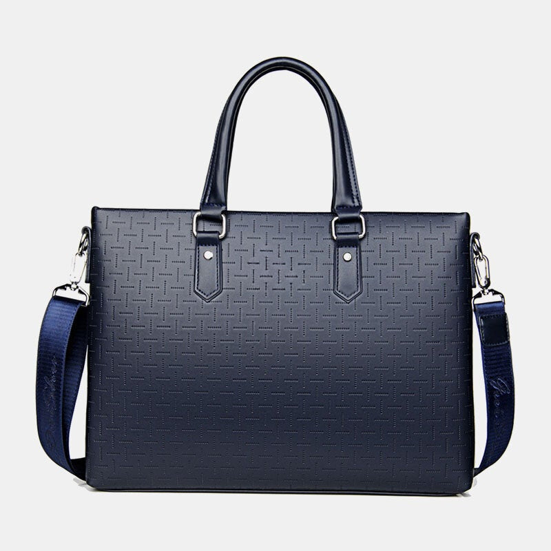 Men's Vintage Waterproof 15.6" Laptop Bag - Multifunction PU Leather Briefcase & Shoulder Bag