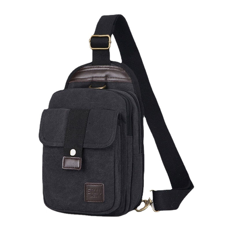 Men Vinatge Anti-theft Canvas Chest Bag Shoulder Crossbody