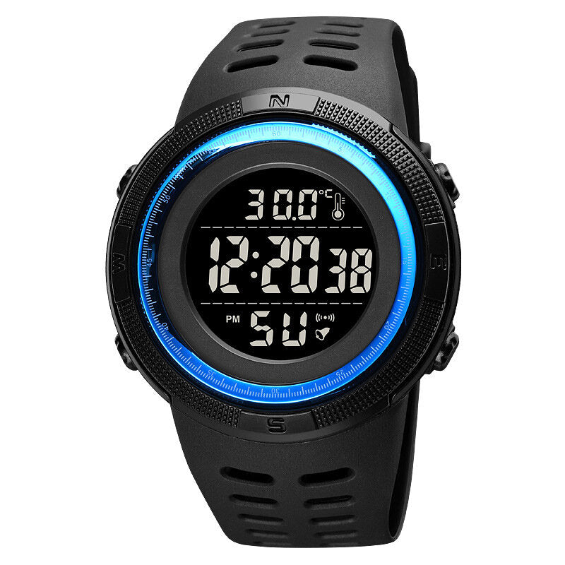 Body Ambient Temperature Monitor Date Week Luminous Display Chronograph Waterproof Fashion Universal Digital Watch