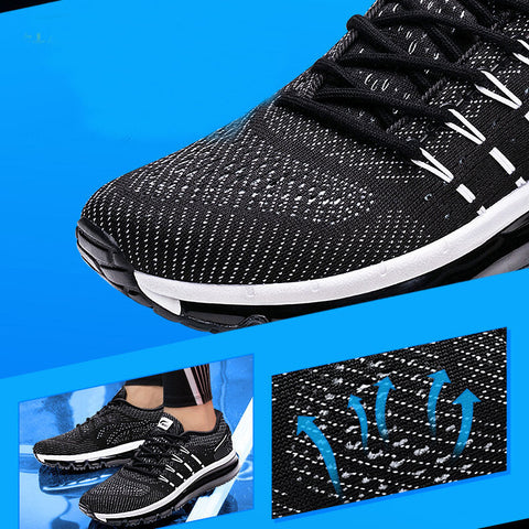 Men Running Shoes Air Cushioning Sneaker Ultra Light Shock Absorption Breathable Wear-resistant Fitness Trainers Sports Sneaker