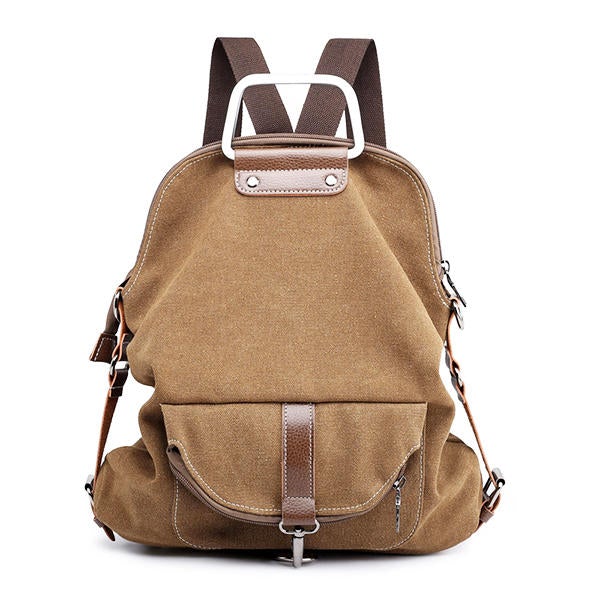 Women Multi-functional Casual Messenger Bag Canvas Crossbody Bag Backpack