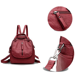 Women Fashion Plaid Handbags Multipurpose Backpack Shoulder bag Handbag