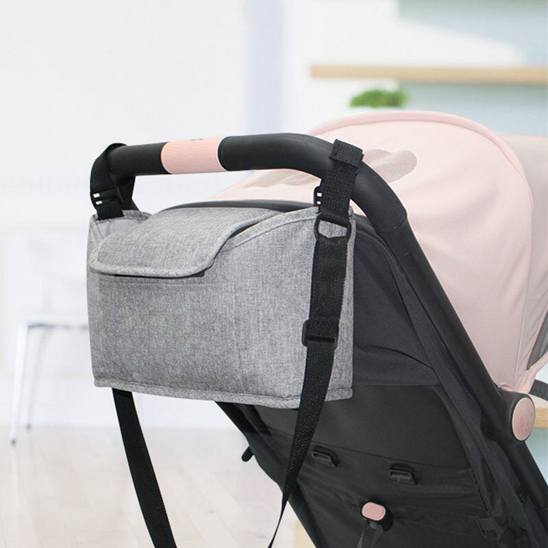 Unisex Flax Multifunctional Large-Capacity Outdoor Baby Carriage Bag Hanging Bag Crossbody Bag Shoulder Bag