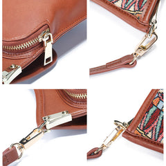 Bohemian Style Retro Canvas Floral Printing Women Phone Bag Shoulder Crossbody