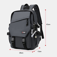 Men Nylon Waterproof Wearable Backpack Large Capacity Multiple Compartments Shoulder Bag