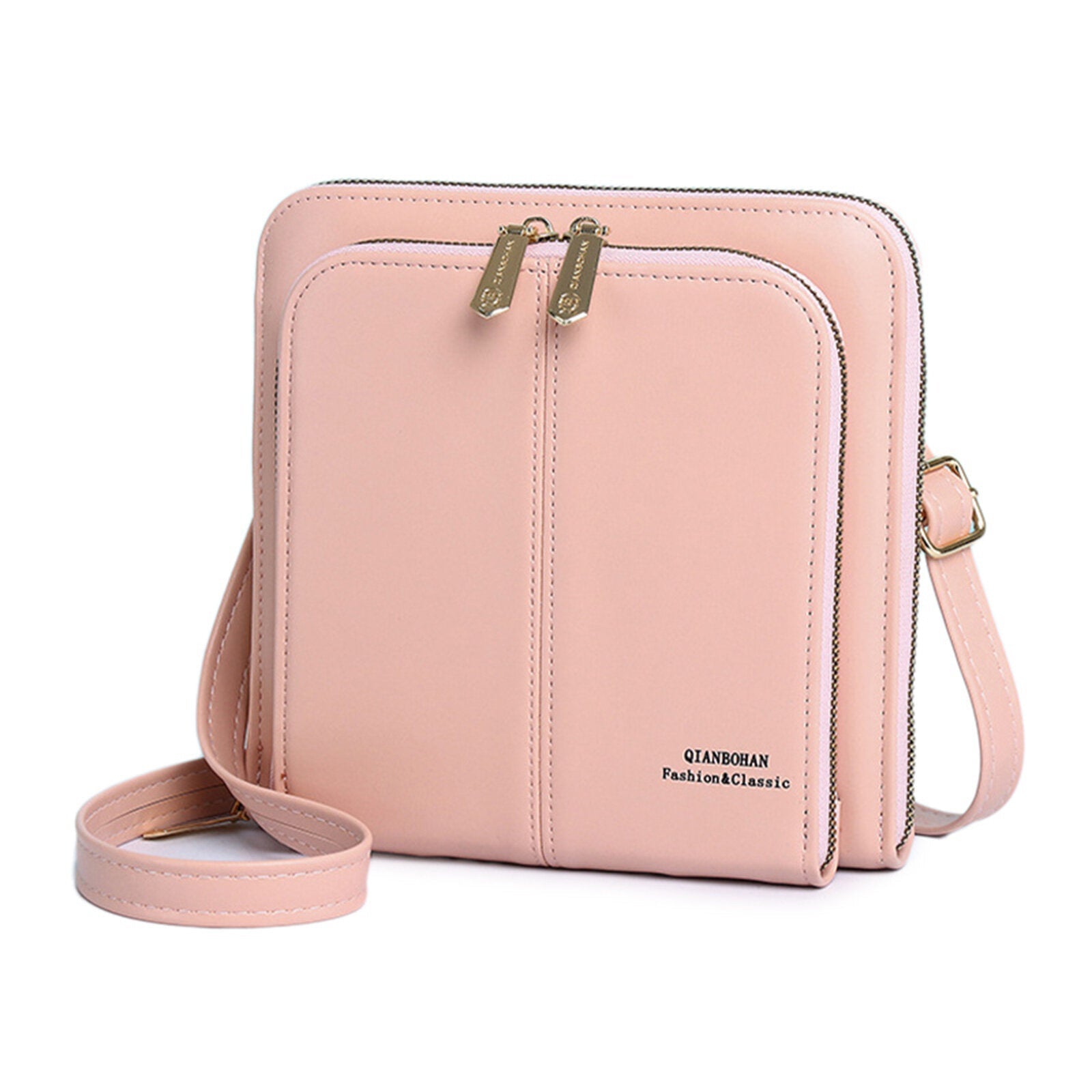 Women Artificial Leather Fashion Casual Crossbody Bag Multi-compartment Multi-card Slot Phone Bag