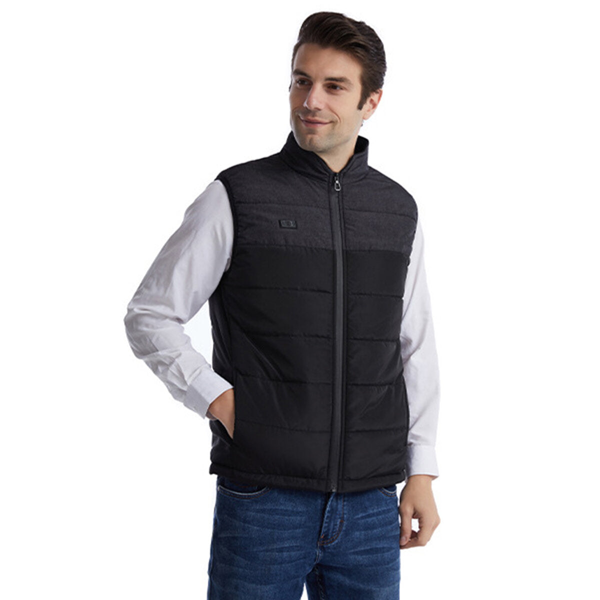 Men's Lightweight Heated Vest - Four Zone Electric Heating, Windproof, Winter Warmth