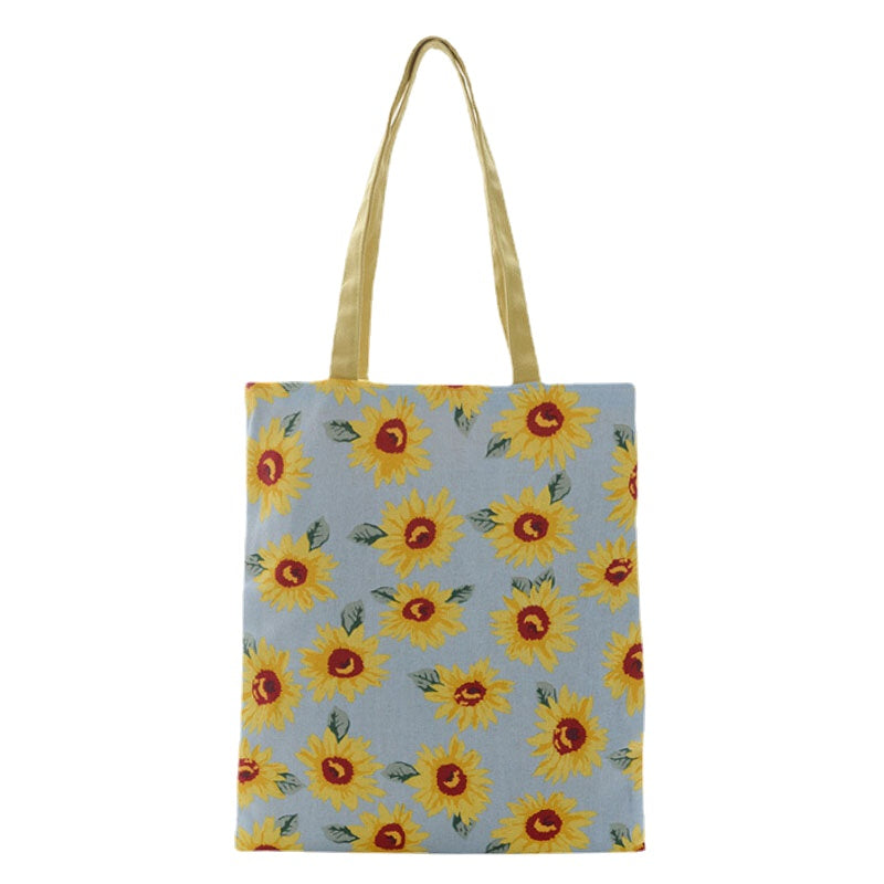 Women Dotted Daisy Printed Tote Bag Handbag Shoulder