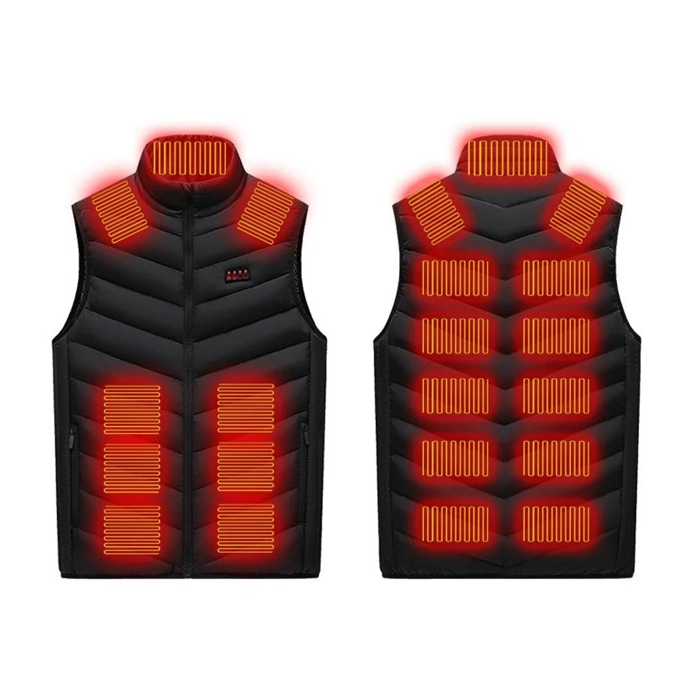 Heated Vest 13 Heating Areas Oversized Women Men Winter Vest Self Heating Vest Usb Electric Thermal Vest Jacket Outdoor Veste