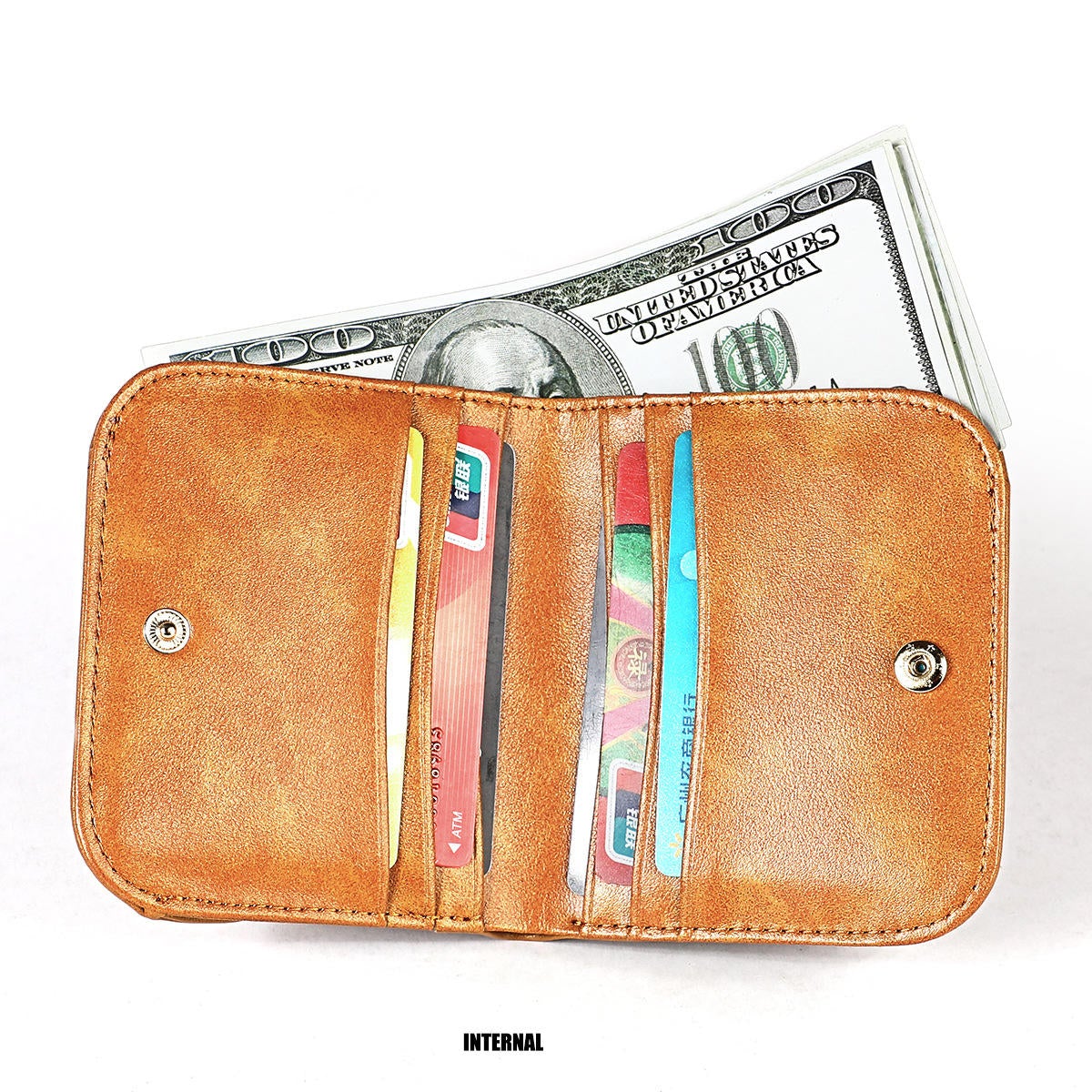 Women Genuine Leather RFID Blocking Wallet Coin Bag Protective Wallet