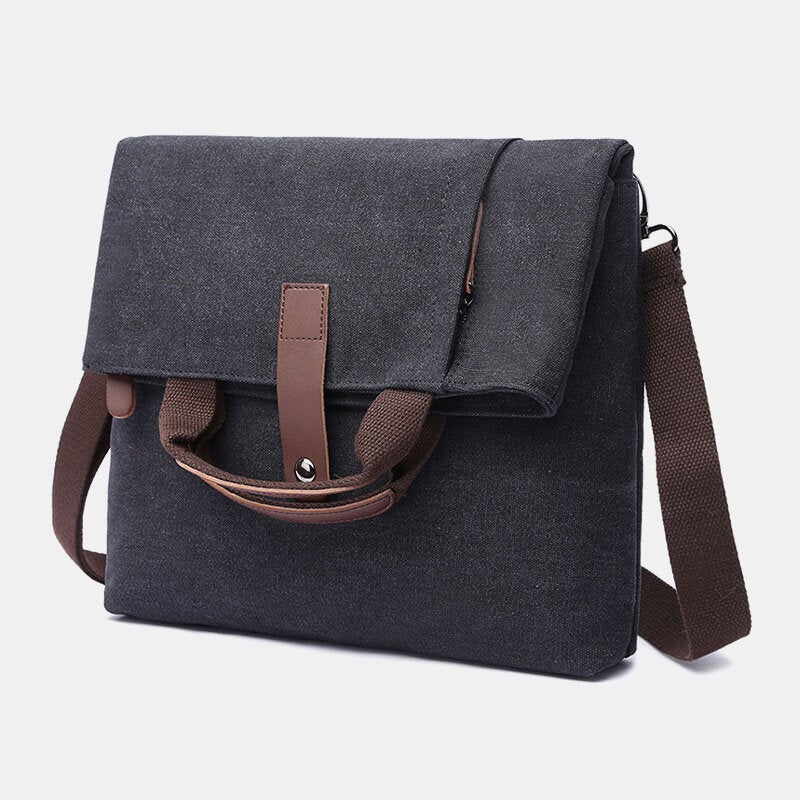 Men Canvas Anti-theft Water-Resistant Vintage Messenger Bag Shoulder Crossbody Handbag