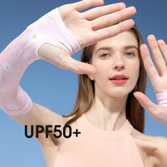Women's Nylon Ice Silk Thin Outdoor Cycling Driving UV Protection Arm Guard Sun Protection Sleeve