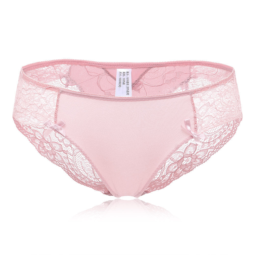 Seduced Soft Lace Sexy Butterfly Knot Low Waist Panties