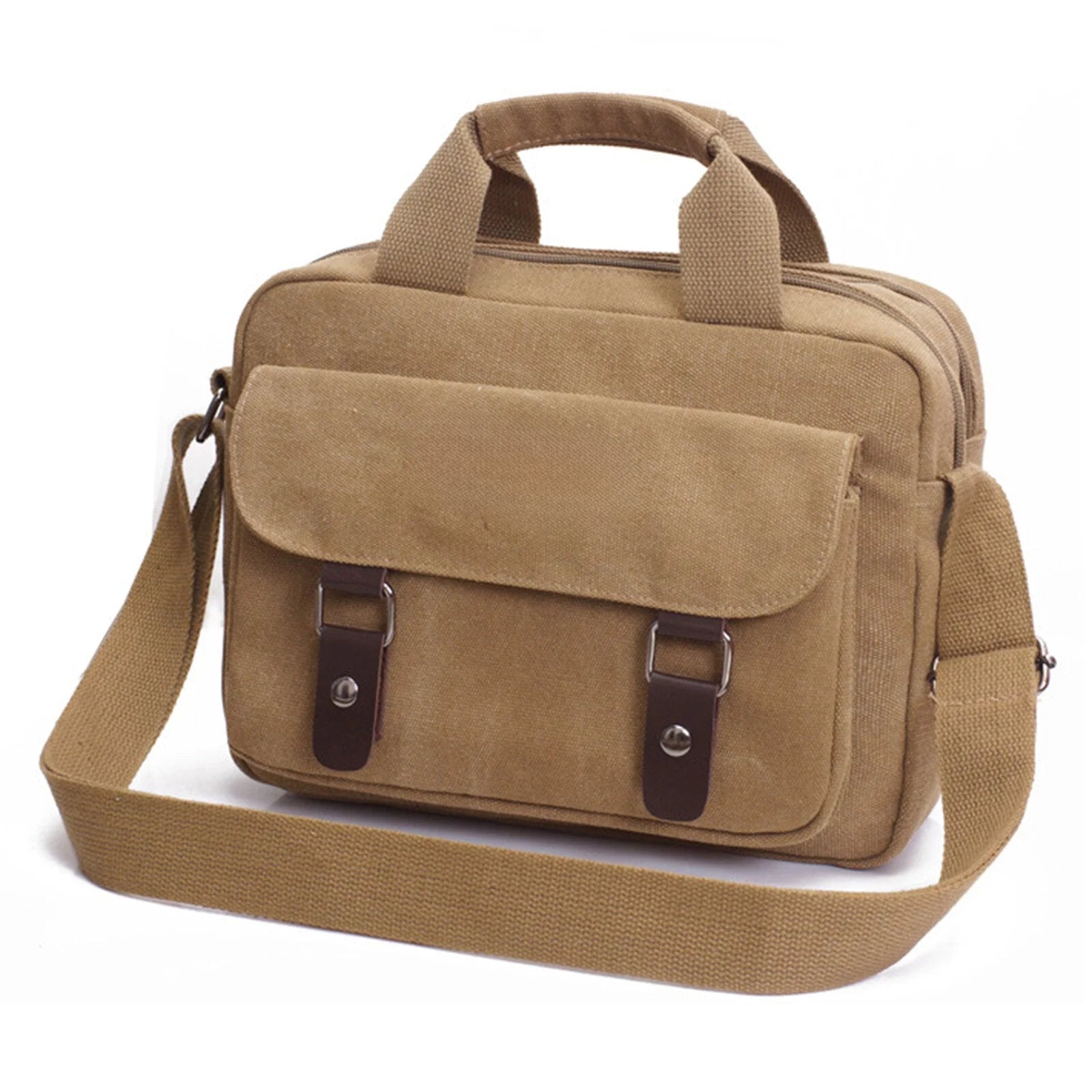 Men's Canvas Outdoor Large Capacity Wear-Resistant Shoulder Messenger Bag