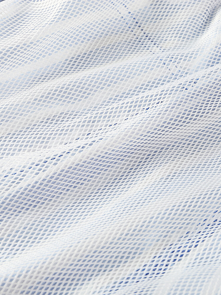 Men Stripe Swimming Shorts Drawstring Quick Drying Holiday Mini Shorts for Running Lounge Shorts