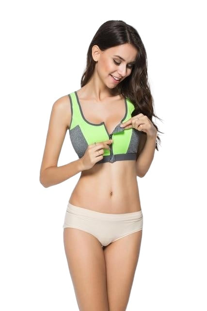 Stylish Breathable Women's High Impact Push Up Sports Bras For Running Yoga
