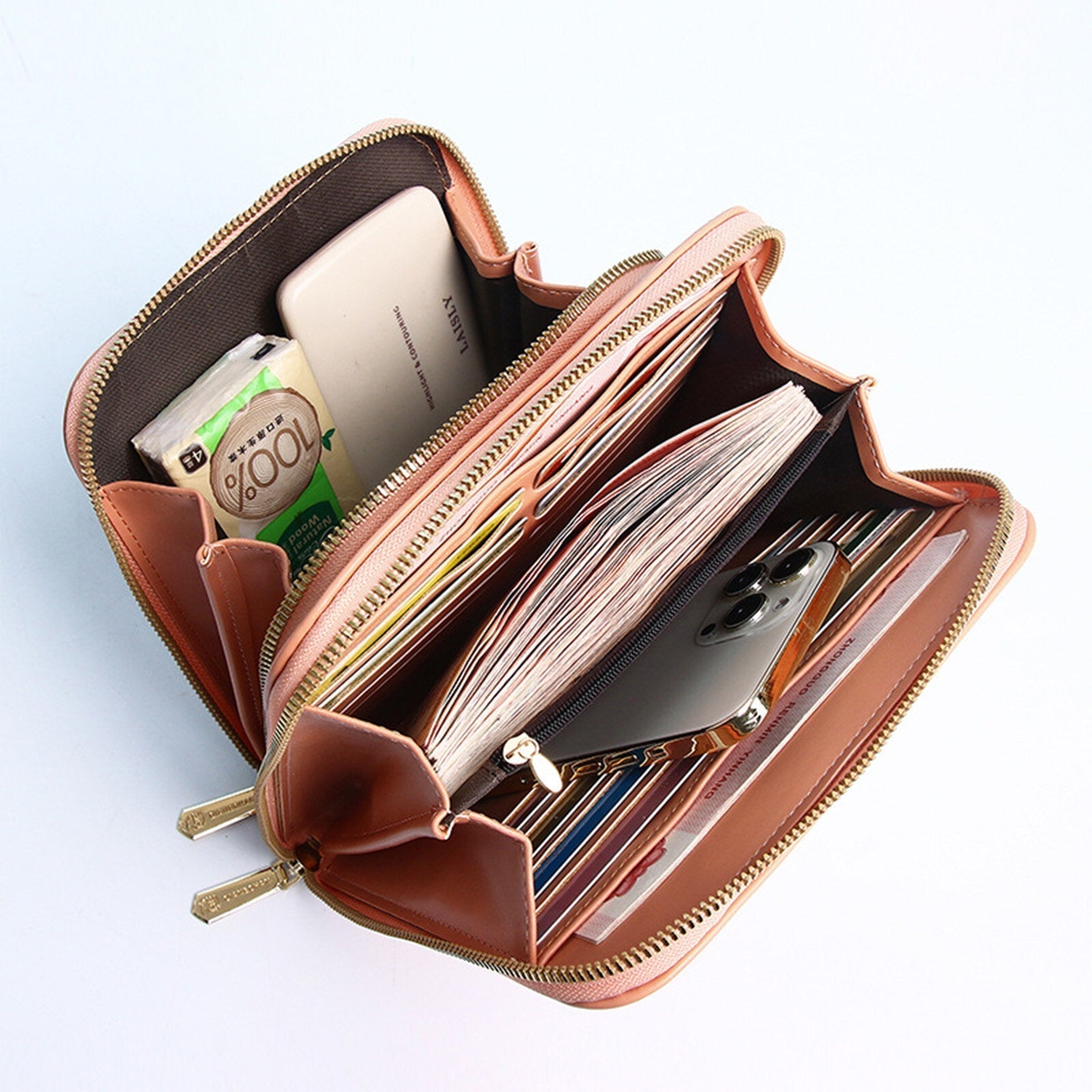 Women Artificial Leather Fashion Casual Crossbody Bag Multi-compartment Multi-card Slot Phone Bag