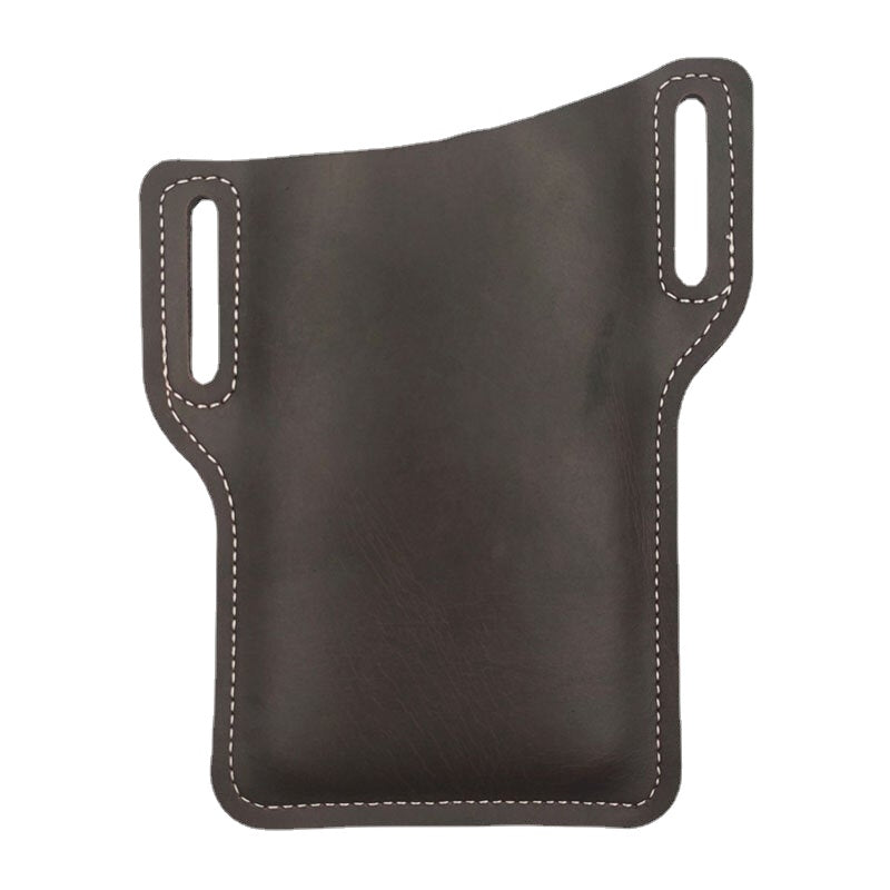 Men Retro Genuine Leather Phone Bag Waist Belt EDC For Outdoor