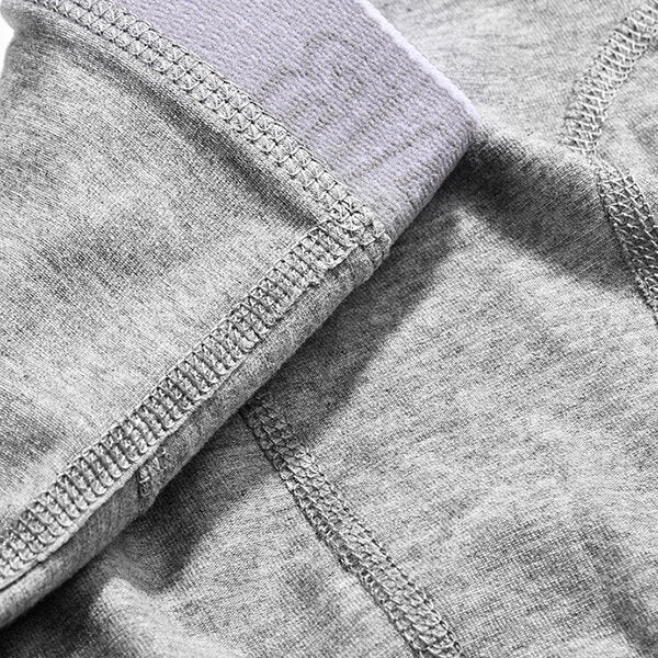 Mens Cotton Breathable Casual U Convex Underwear Pure Color Mid Rise Boxers