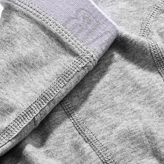 Mens Cotton Breathable Casual U Convex Underwear Pure Color Mid Rise Boxers