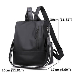 Women Nylon Anti-theft Travel Backpack Solid Leisure Multi-function Shoulder Bags