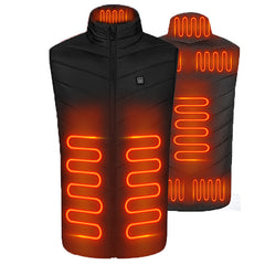 USB Heated Vest - Electric Warm Jacket for Men & Women, Winter Thermal Coat