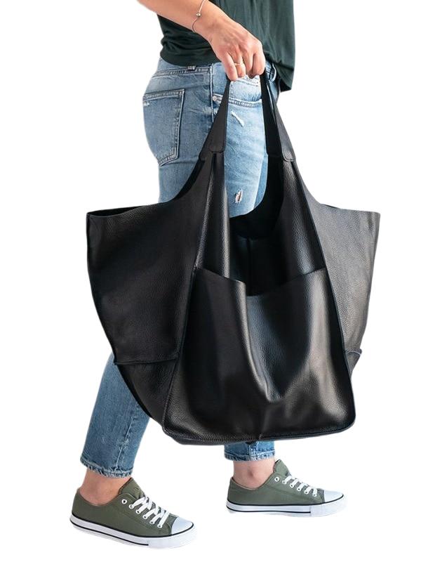 Casual Retro Women's Soft Leather Shoulder Bag With Large Capacity