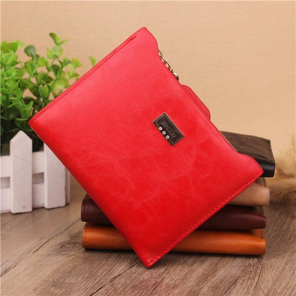 Women Genuine Leather Wallet Small Zipper Pu Coin Card Holder Purse