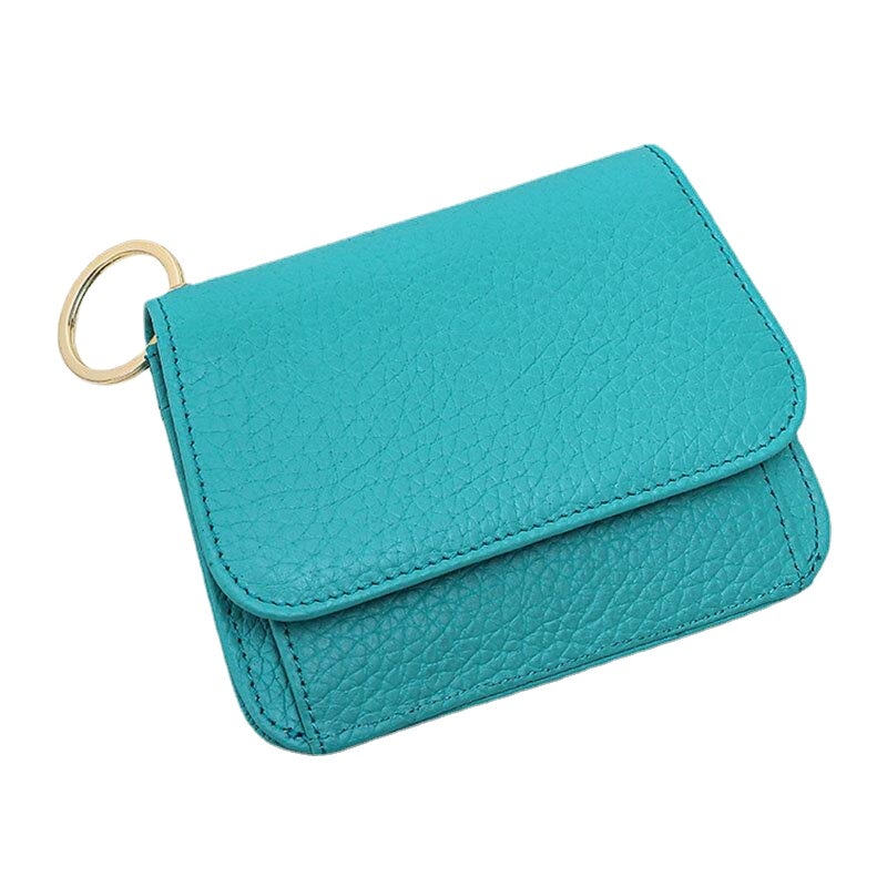 Women Trifold Short Zipper Coin Purse RFID Anti-magnetic Wallet Multi-card Slot Card Holder