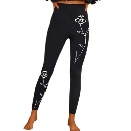 Women's Casual Cut Out Print Micro-elastic Designer Personality Pants