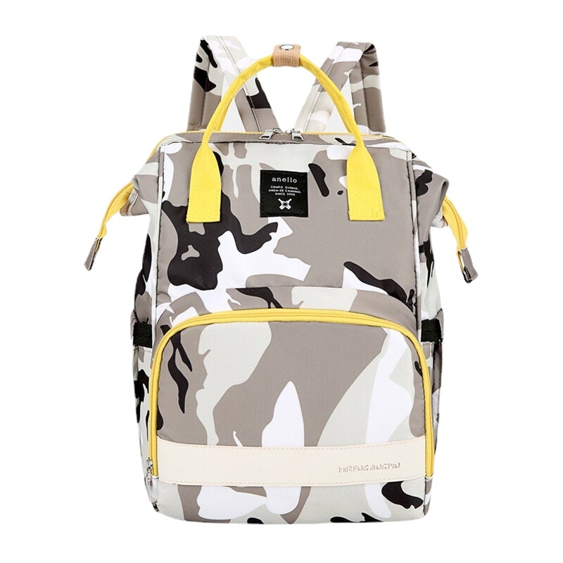 Women Oxford Camo Multifunctional Large-capacity Waterproof Backpack Mommy Bag