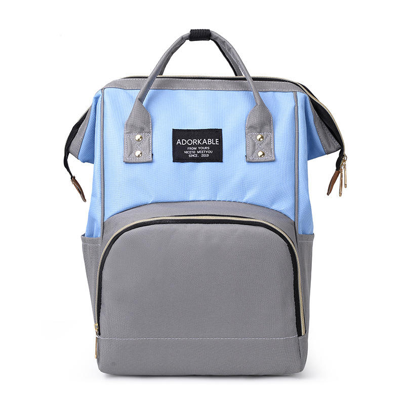Women Fashion Canvas Casual Mummy And Kids Patchwork Backpack Handbag