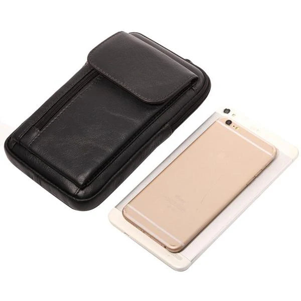 Men's Genuine Leather Crossbody Waist Phone Bag