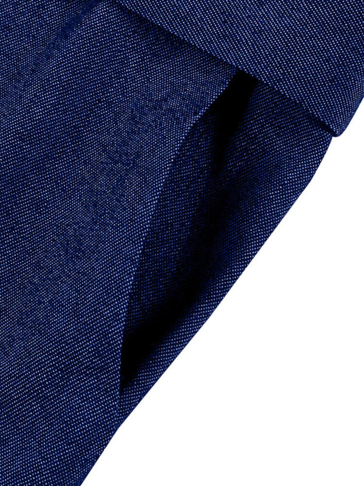 Women Solid Color Button Front Camp Collar Daily Jumpsuit