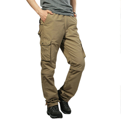 Men Detachable Pants High Quality Fashion Casual Trousers Suit Pants Tactics Trousers